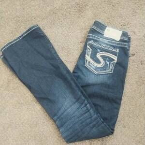 Silver Jeans Co Jeans Womens Size W27L33 Indigo Denim Tuesday Stretch Classic